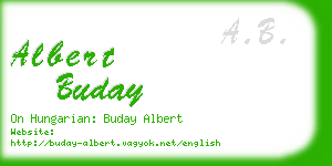 albert buday business card